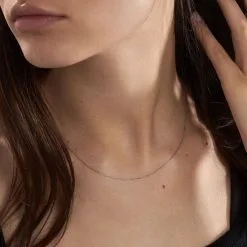 Histoire D'Or Chaîne Igoa Maille Forçat Diamantee Or Blanc -Boucles d'oreilles Bracelet Soldes B7CFBW0362 model0