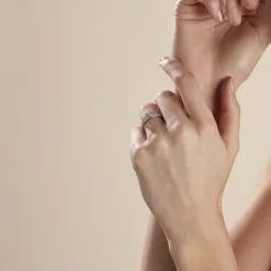 Histoire D'Or Solitaire Or Blanc Princessa Diamant Synthetique -Boucles d'oreilles Bracelet Soldes B7DFAJW095 model0