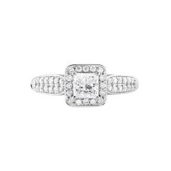 Histoire D'Or Solitaire Or Blanc Princessa Diamant Synthetique -Boucles d'oreilles Bracelet Soldes B7DFAJW095N view1