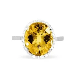 Histoire D'Or Bague Anna Or Blanc Citrine Et Diamant -Boucles d'oreilles Bracelet Soldes B7DFBCJ174 view1