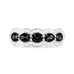 Histoire D'Or Bague Margaux Or Blanc Agate Et Diamant -Boucles d'oreilles Bracelet Soldes B7DFBFN009 view1