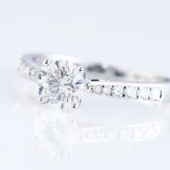 Histoire D'Or Bague Solitaire Laetitia Or Blanc Diamant Synthetique -Boucles d'oreilles Bracelet Soldes B7DFBJW003 view3