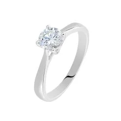 Histoire D'Or Bague Solitaire Fiona Or Blanc Diamant Synthetique