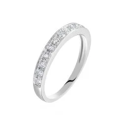 Histoire D'Or Alliance Valentine Or Blanc Diamant Synthetique
