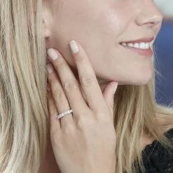 Histoire D'Or Alliance Eloisa Or Blanc Diamant Synthetique -Boucles d'oreilles Bracelet Soldes B7DFBJW016 model0