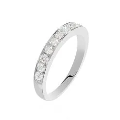 Histoire D'Or Alliance Valentine Or Blanc Diamant Synthetique