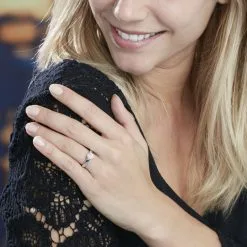 Histoire D'Or Bague Solitaire Natalia Or Blanc Diamant Synthetique -Boucles d'oreilles Bracelet Soldes B7DFBJW024 model0