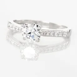Histoire D'Or Bague Solitaire Laetitia Or Blanc Diamant Synthetique -Boucles d'oreilles Bracelet Soldes B7DFBJW058 view3
