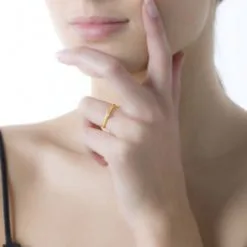 Histoire D'Or Bague Solitaire Annelies Or Jaune Diamant -Boucles d'oreilles Bracelet Soldes B7DFJDW12S model0