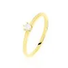 Histoire D'Or Bague Solitaire Orleane Or Jaune Diamant