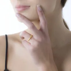 Histoire D'Or Bague Solitaire Orleane Or Jaune Diamant -Boucles d'oreilles Bracelet Soldes B7DFJDW12T model0