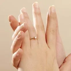 Histoire D'Or Bague Solitaire Samantha Or Jaune Diamant -Boucles d'oreilles Bracelet Soldes B7DFJDW2ET model3