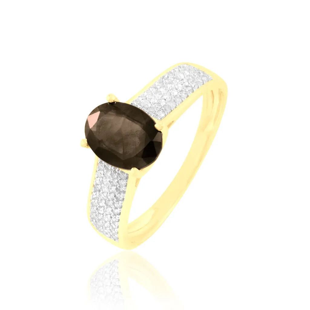 Histoire D'Or Bague Crista Or Jaune Quartz Et Diamant 3 Histoire D'Or Bague Crista Or Jaune Quartz Et Diamant