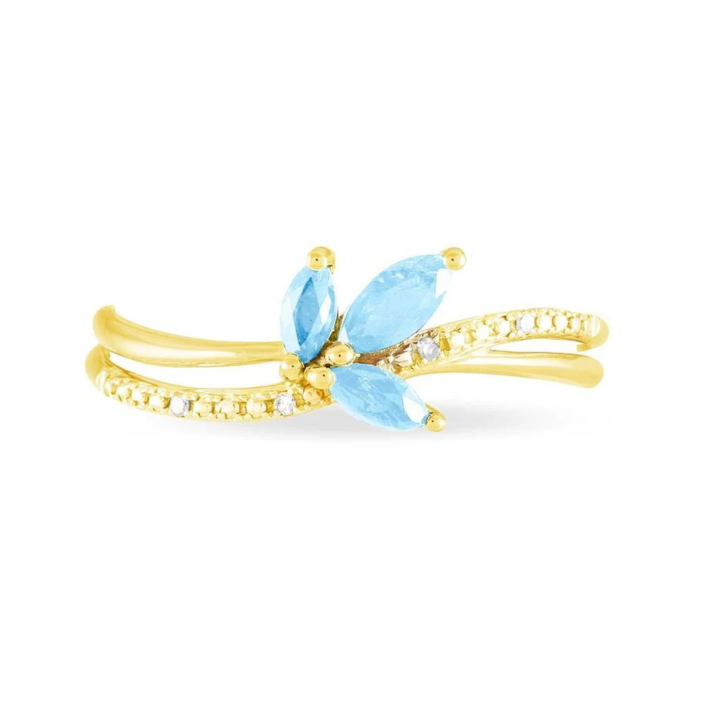 Histoire D'Or Bague Maura Or Jaune Topaze Et Diamant 4 Histoire D'Or Bague Maura Or Jaune Topaze Et Diamant – Image 2