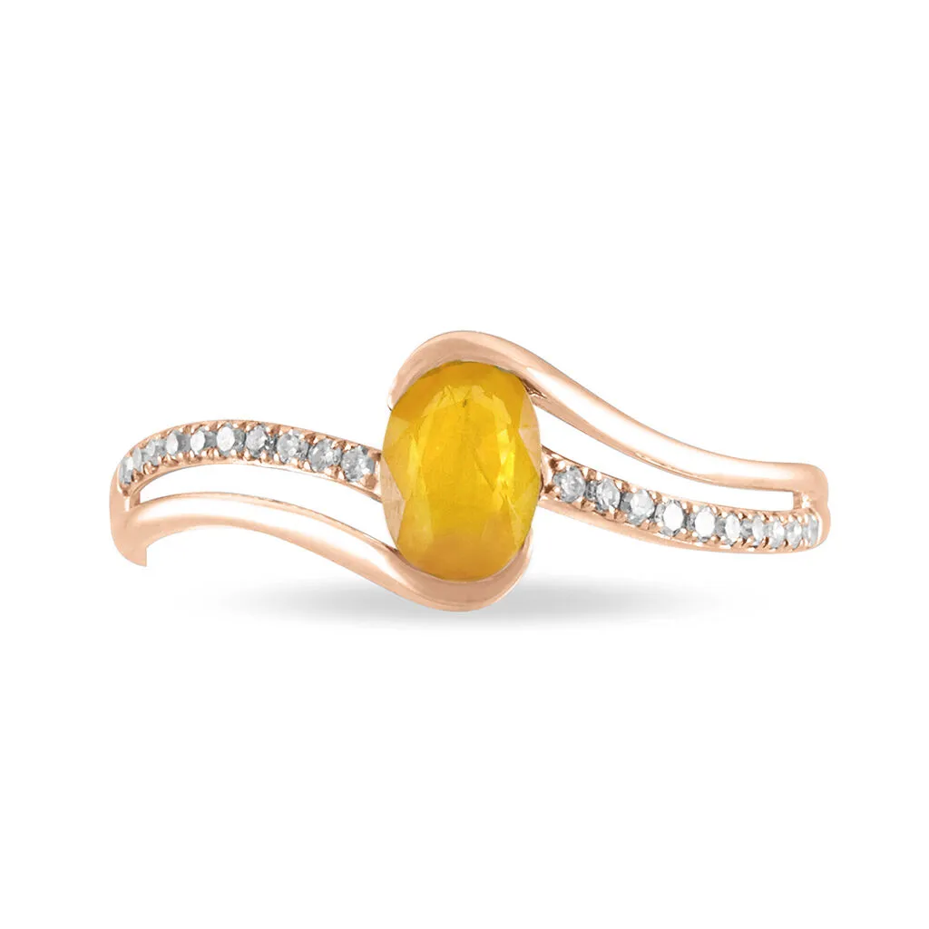 Histoire D'Or Bague Anja Or Rose Citrine Et Diamant 4 Histoire D'Or Bague Anja Or Rose Citrine Et Diamant – Image 2