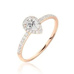 Histoire D'Or Bague Solitaire Tatiana Or Rose Diamant