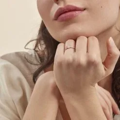 Histoire D'Or Bague Solitaire Laetitia Or Rose Diamant -Boucles d'oreilles Bracelet Soldes B7DFRDW1ED model1