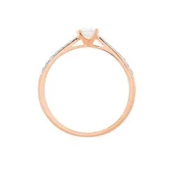 Histoire D'Or Bague Solitaire Laetitia Or Rose Diamant -Boucles d'oreilles Bracelet Soldes B7DFRDW1ED view2