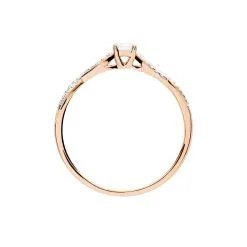 Histoire D'Or Bague Solitaire Livia Or Rose Diamant -Boucles d'oreilles Bracelet Soldes B7DFRDW1EN view2