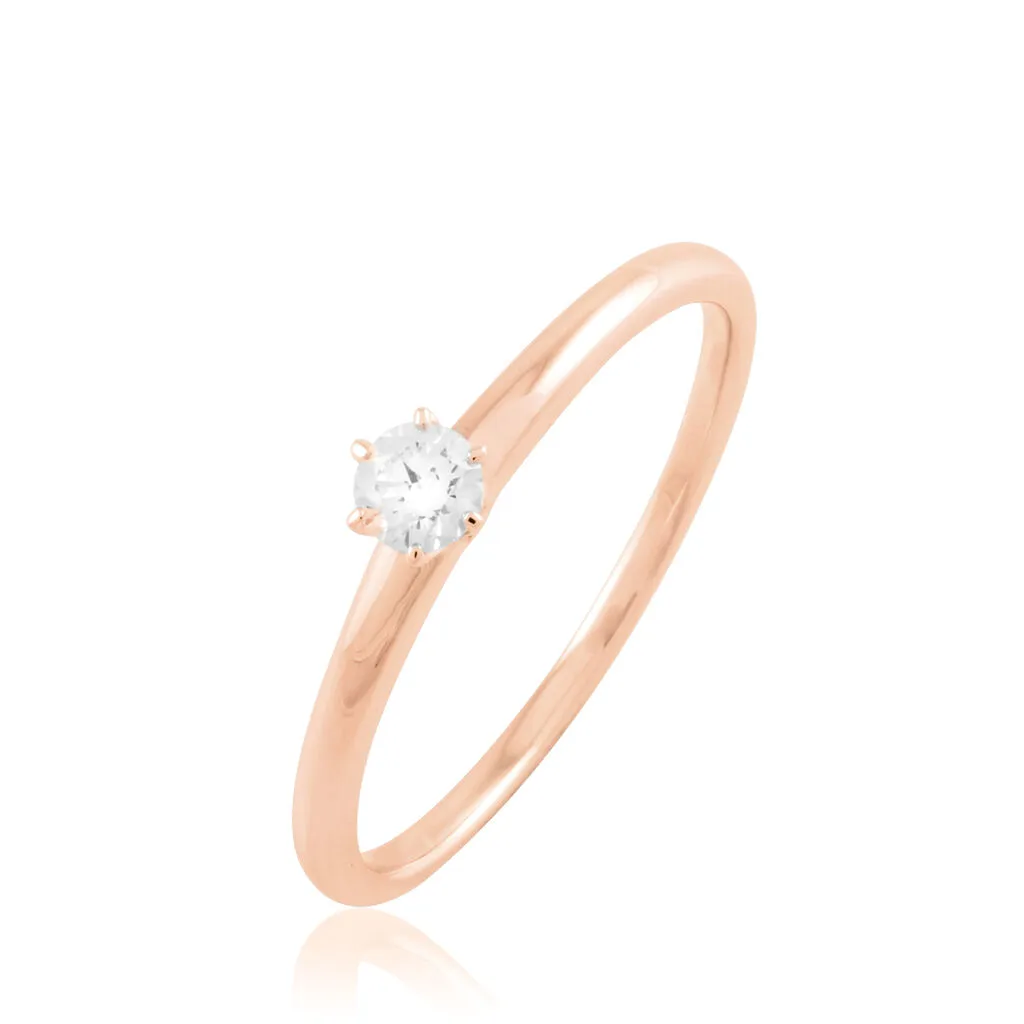 Histoire D'Or Bague Solitaire Natalia Or Rose Diamant 3 Histoire D'Or Bague Solitaire Natalia Or Rose Diamant