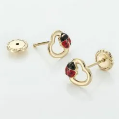 Histoire D'Or Boucles D'oreilles Puces Or Jaune Syringa Smalto -Boucles d'oreilles Bracelet Soldes B7OEJW0121 view2