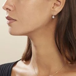 Histoire D'Or Boucles D'oreilles Pendantes Or Blanc Pauliina Diamants -Boucles d'oreilles Bracelet Soldes B7OFBDW964 model1