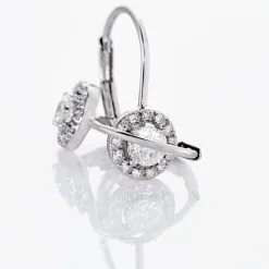 Histoire D'Or Boucles D'oreilles Pendantes Or Blanc Pauliina Diamants -Boucles d'oreilles Bracelet Soldes B7OFBDW964 view2