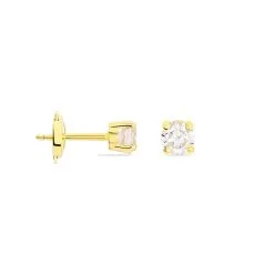 Histoire D'Or Boucles D'oreilles Puces Clavie Or Jaune Diamant -Boucles d'oreilles Bracelet Soldes B7OFJDW00L view1