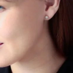 Histoire D'Or Boucles D'oreilles Puces Victoria Or Jaune Diamant -Boucles d'oreilles Bracelet Soldes B7OFJDW00Q model0