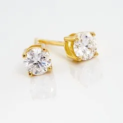 Histoire D'Or Boucles D'oreilles Puces Victoria Or Jaune Diamant -Boucles d'oreilles Bracelet Soldes B7OFJDW00Q view2