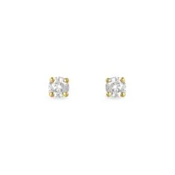 Histoire D'Or Boucles D'oreilles Puces Clavie Or Jaune Diamant