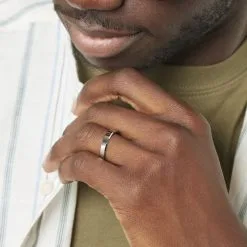 Histoire D'Or Alliance Hild Ruban Biseaute Palladium Blanc -Boucles d'oreilles Bracelet Soldes BEAHBW0180 model1