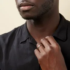 Histoire D'Or Alliance Mat Et Brillant Biseaute Ruban Plat Palladium Blanc -Boucles d'oreilles Bracelet Soldes BEAMBW01HA model2