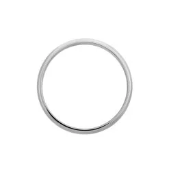 Histoire D'Or Alliance Mat Et Brillant Biseaute Ruban Plat Palladium Blanc -Boucles d'oreilles Bracelet Soldes BEAMBW01HA view2