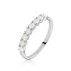 Histoire D'Or Demi Alliance Eloise Platine Blanc Diamant