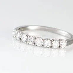 Histoire D'Or Demi Alliance Eloise Platine Blanc Diamant -Boucles d'oreilles Bracelet Soldes BPAFBDW0SU view3