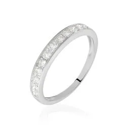 Histoire D'Or Demi Alliance Juliette Platine Blanc Diamant