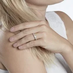 Histoire D'Or Demi Alliance Juliette Platine Blanc Diamant -Boucles d'oreilles Bracelet Soldes BPAFBDW0SX model1