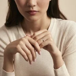 Histoire D'Or Alliance Julie Ruban Classique Platine Blanc 11 Histoire D'Or Alliance Julie Ruban Classique Platine Blanc -Boucles d'oreilles Bracelet Soldes BPAMBW0632 model0