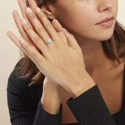 Histoire D'Or Bague Cierra Platine Blanc Diamant -Boucles d'oreilles Bracelet Soldes BPDFBDW4BM model1