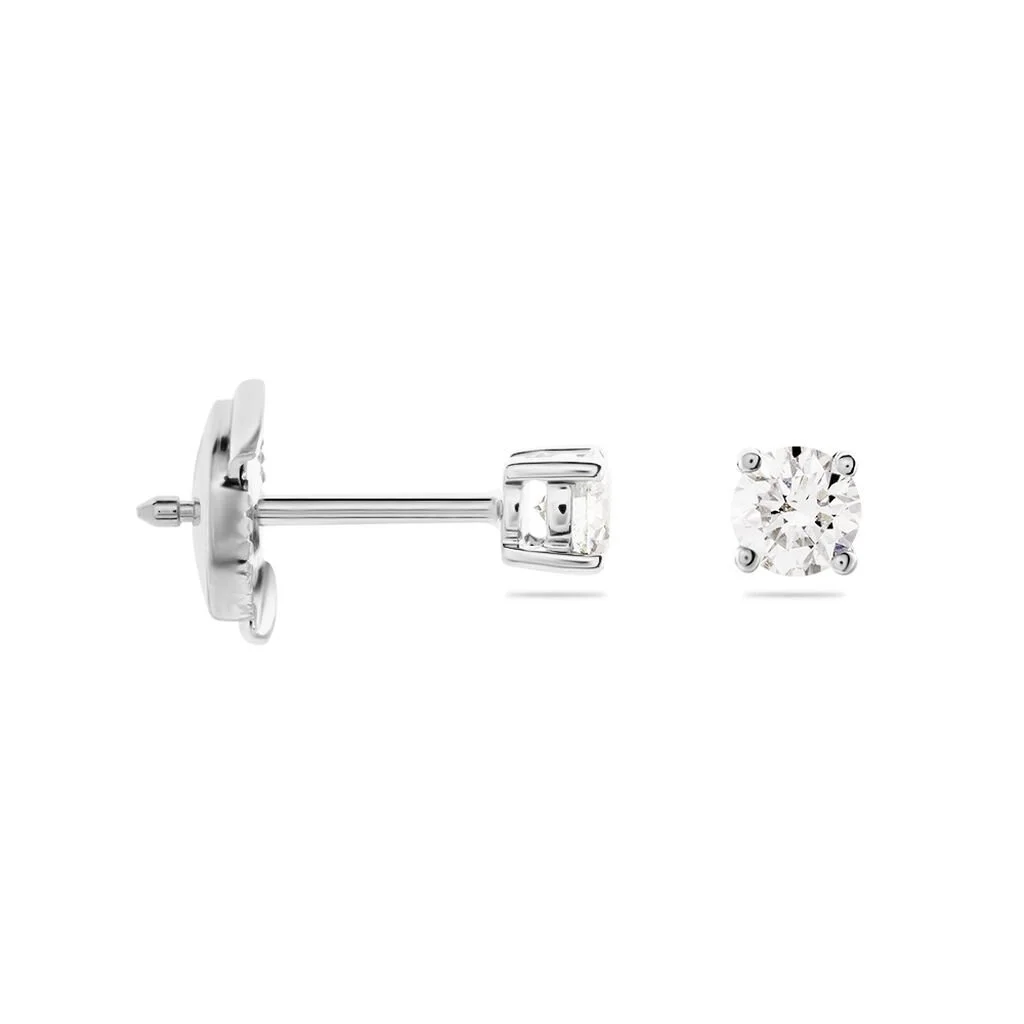 Histoire D'Or Boucles D'oreilles Puces Victoria Platine Blanc Diamant 4 Histoire D'Or Boucles D'oreilles Puces Victoria Platine Blanc Diamant – Image 2