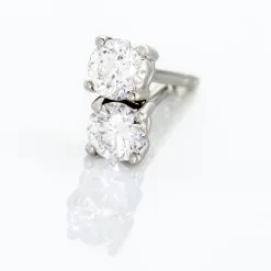 Histoire D'Or Boucles D'oreilles Puces Victoria Platine Blanc Diamant 9 Histoire D'Or Boucles D'oreilles Puces Victoria Platine Blanc Diamant -Boucles d'oreilles Bracelet Soldes BPOFBDW126 view2