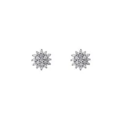 Histoire D'Or Boucles D'oreilles Puces Platine Alden Diamants
