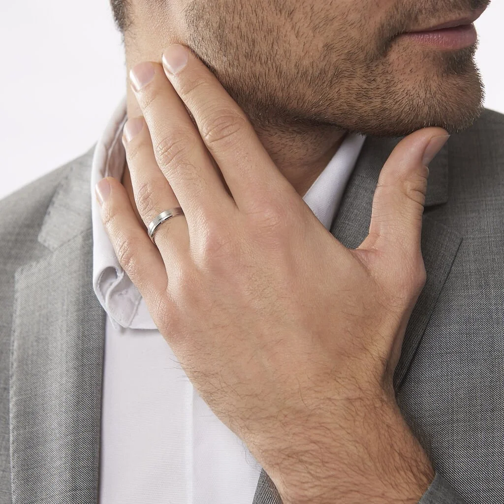 Histoire D'Or Alliance Abygail Ruban Plat Argent Blanc 5 Histoire D'Or Alliance Abygail Ruban Plat Argent Blanc – Image 3