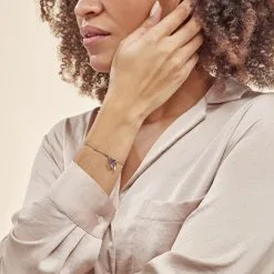 Histoire D'Or Bracelet Argent Blanc Niccolo Pierres Artificelles 8 Histoire D'Or Bracelet Argent Blanc Niccolo Pierres Artificelles -Boucles d'oreilles Bracelet Soldes FABFBLD001 model0