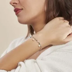Histoire D'Or Bracelet Salomee Argent Blanc Perle De Culture -Boucles d'oreilles Bracelet Soldes FABFBUD014 model0