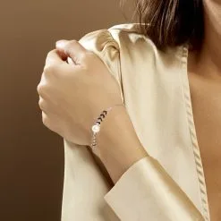 Histoire D'Or Bracelet Giacobbe Argent Blanc Perle De Culture -Boucles d'oreilles Bracelet Soldes FABFBUW117 model0