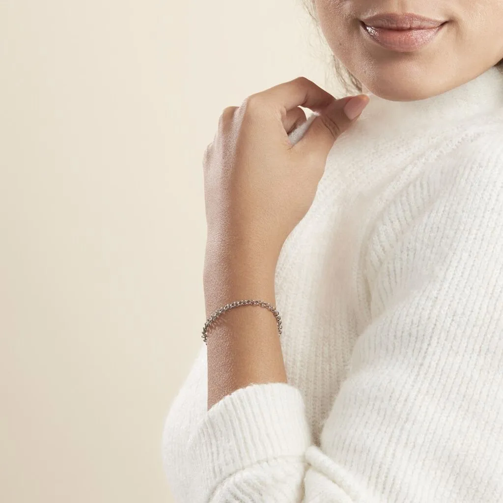 Histoire D'Or Bracelet Carola Maille Jaseron Argent Blanc 5 Histoire D'Or Bracelet Carola Maille Jaseron Argent Blanc – Image 3