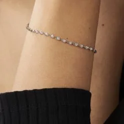 Histoire D'Or Bracelet Ciana Torsade Diamante Argent Blanc -Boucles d'oreilles Bracelet Soldes FABFBW00GA model1