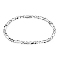 Histoire D'Or Bracelet Cleona Maille Alternee 1/3 Argent Blanc